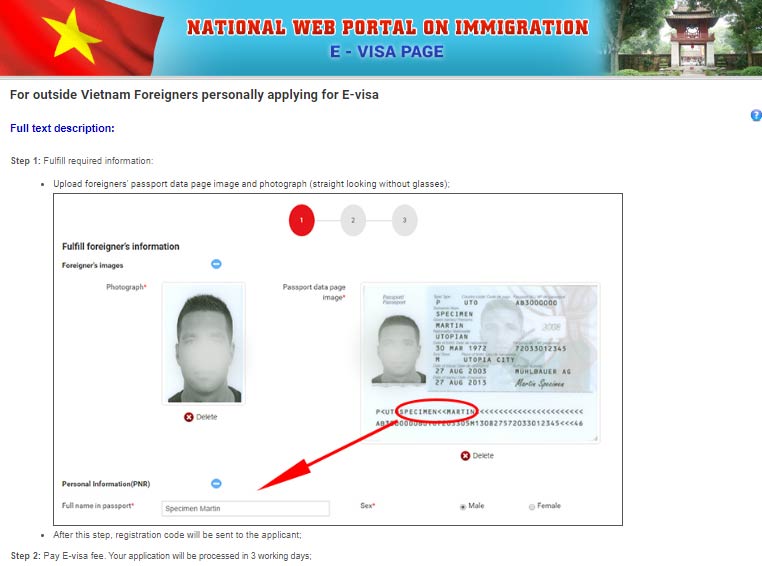 cách xin visa về việt nam online