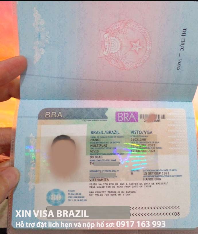 đặt lịch hẹn nộp hồ sơ xin visa brazil cho người việt nam