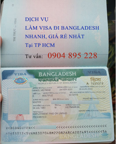 dịch vụ làm visa bangladesh ở tphcm nhanh, giá rẻ nhất 