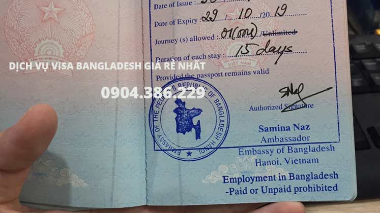 dịch vụ làm visa Bangladesh tại hà nội giá rẻ nhất
