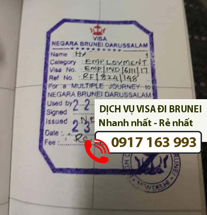 dịch vụ xin visa đi brunei nhanh gấp khẩn giá rẻ nhất