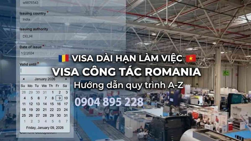 thủ tục xin visa làm việc công tác romania