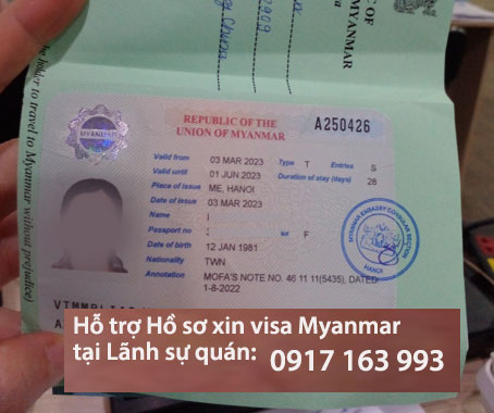 hồ sơ xin visa myanmar tại lãnh sự quán myanmar 