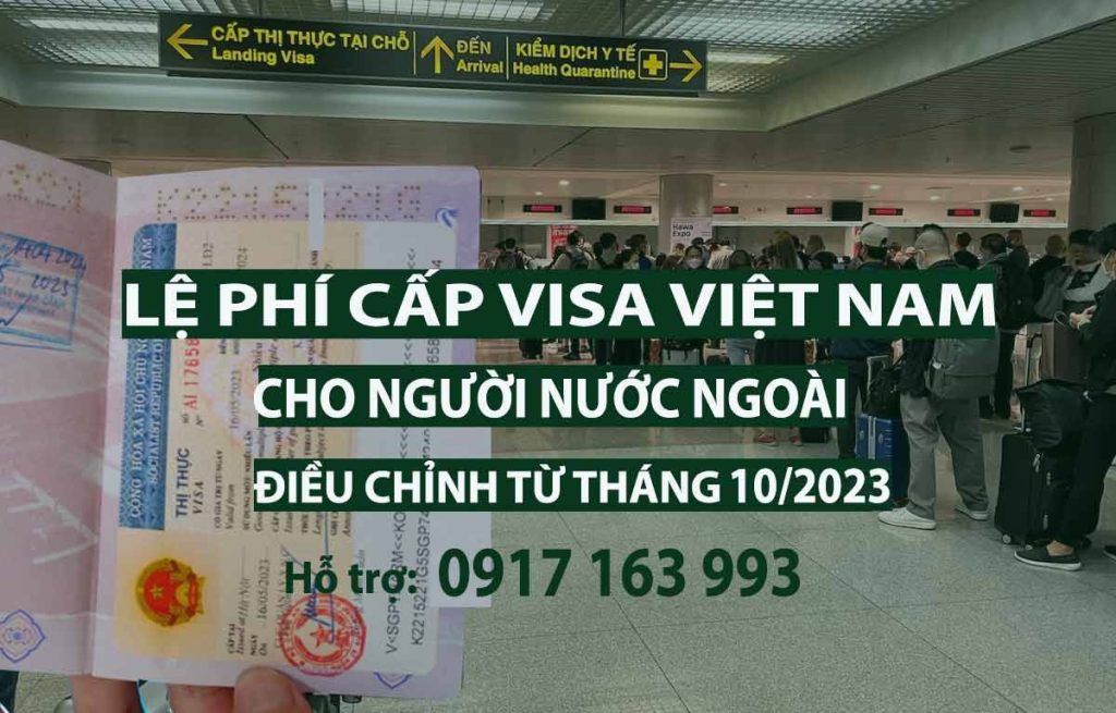 cập nhật lệ phí cấp visa cho người nước ngoài 2023