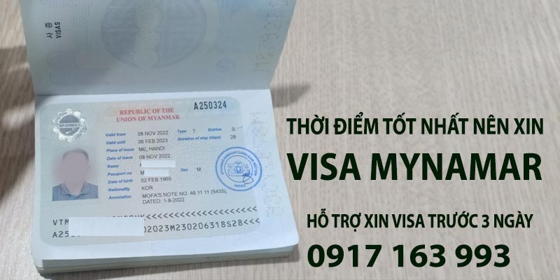 nên xin visa myanmar trước bao nhiêu ngày