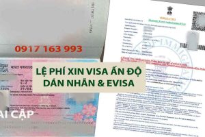 phí xin e visa ấn độ giá bao nhiêu tiền