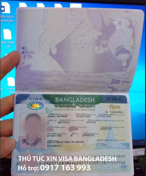 thủ tục xin visa bangladesh