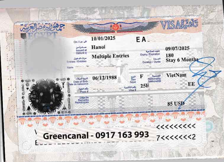 thủ tục xin visa làm việc ai cập và giấy phép lao động