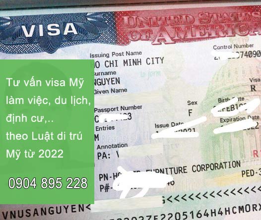 tư vấn visa mỹ làm việc, du lịch và định cư, công tác theo luật 