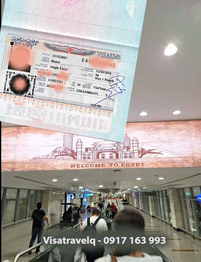 hỗ trợ xin visa evisa ai cập tại sân bay