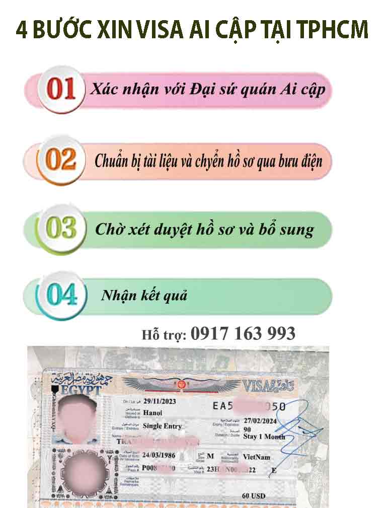 hướng dẫn xin visa ai cập tại tphcm