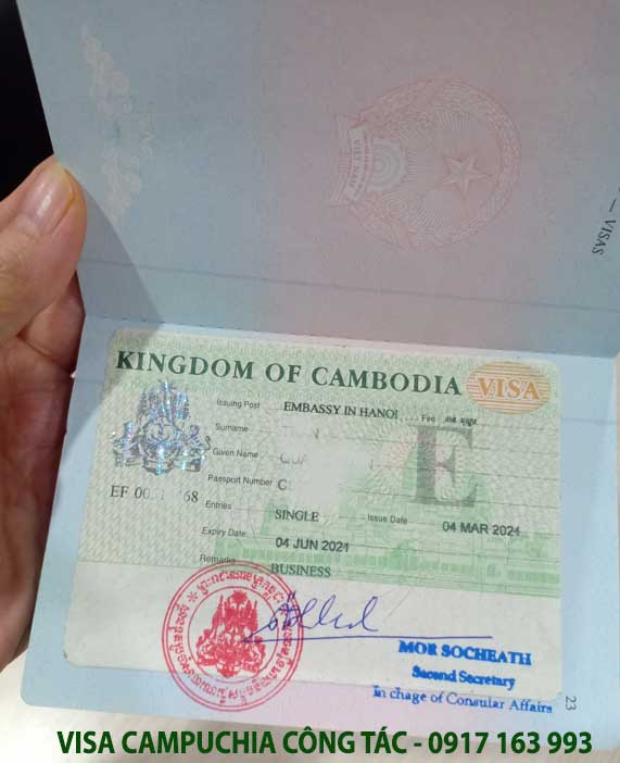 visa đi campuchia công tác cho người nước ngoài 
