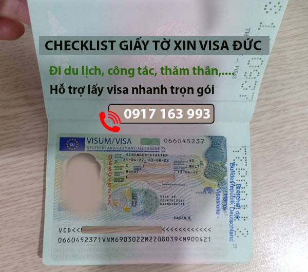 visa đức cần những giấy tờ gì